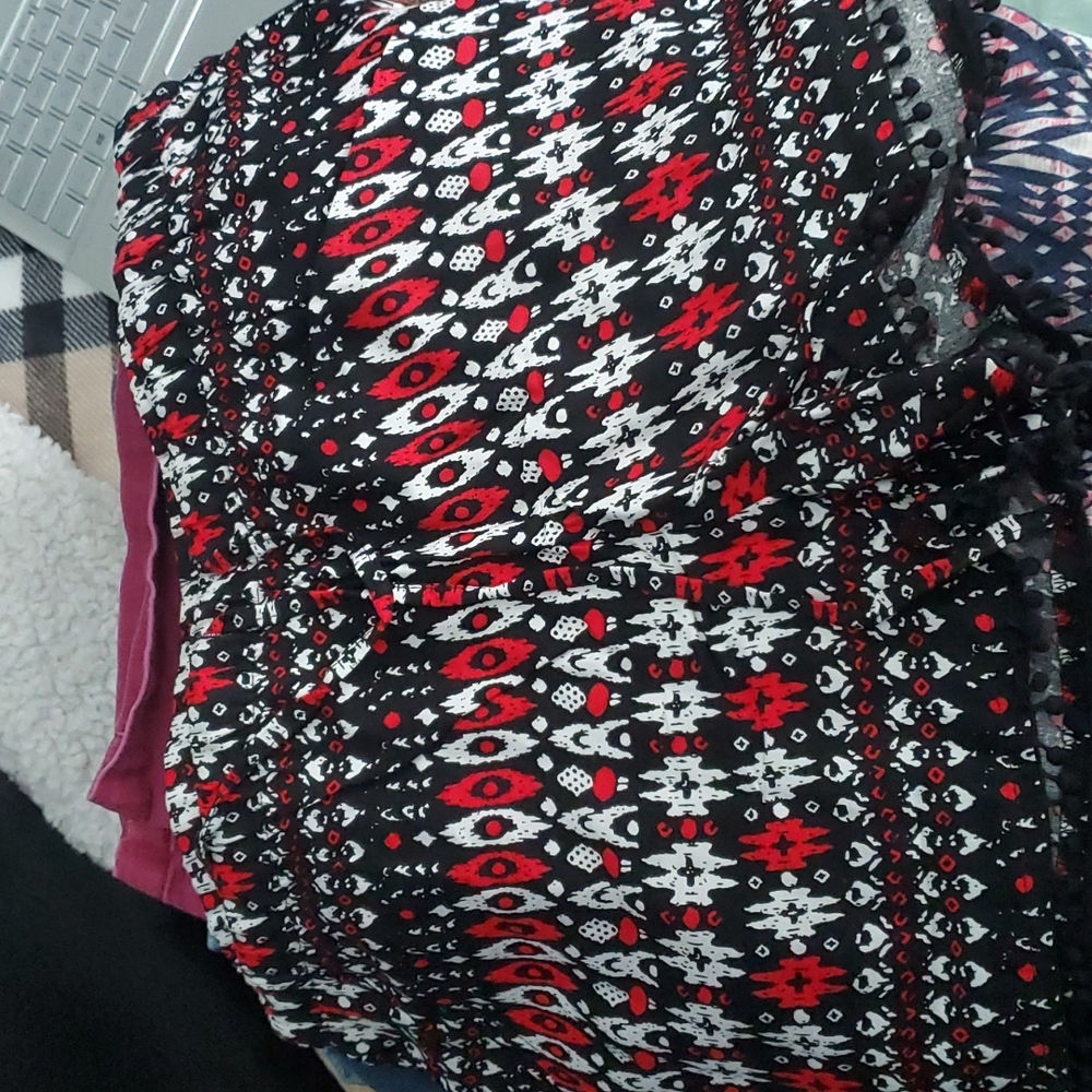 Brand new RED WHITE AND BLACK Large shorts super comfy with stretchy waistband